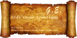 Glöckner Ermelinda névjegykártya